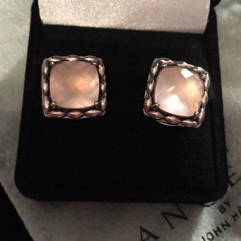 John Hardy by Angela Rose Quartz Post Earrings